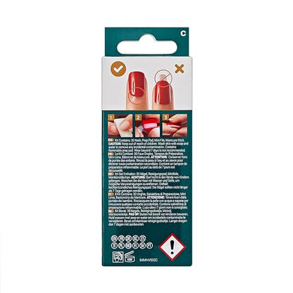 imPRESS imPRESS Design Press-On Nails, Love at frost sight, Neutral, Medium Size, Almond Shape, 30 Nails, Prep Pad, Instructions Sheet, 1 Manicure Stick, 1 Mini File