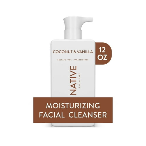 Native Moisturizing Facial Cleanser, Coconut & Vanilla, Sulfate Free, for All Skin Types, 12 fl oz