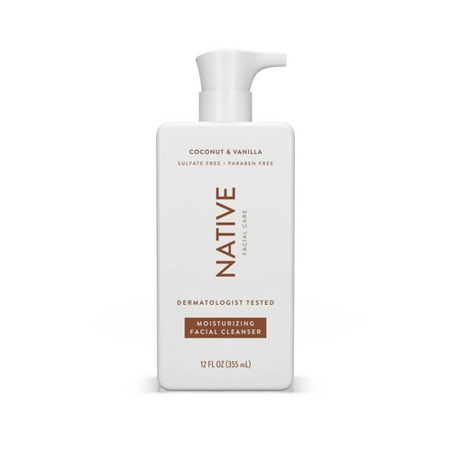 Native Moisturizing Facial Cleanser, Coconut & Vanilla, Sulfate Free, for All Skin Types, 12 fl oz