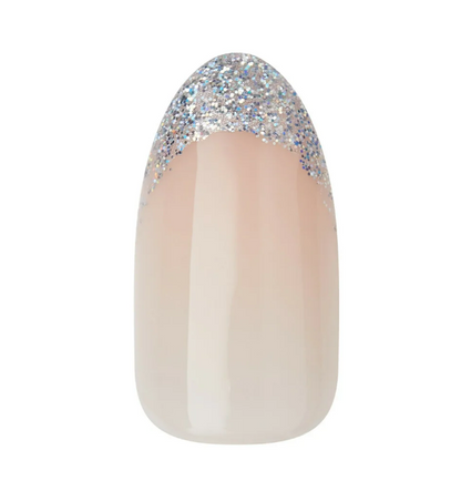 imPRESS Holiday Press-On Nails, Greatest Gift, Gray, Medium Length, Almond Shape, 30 Ct.