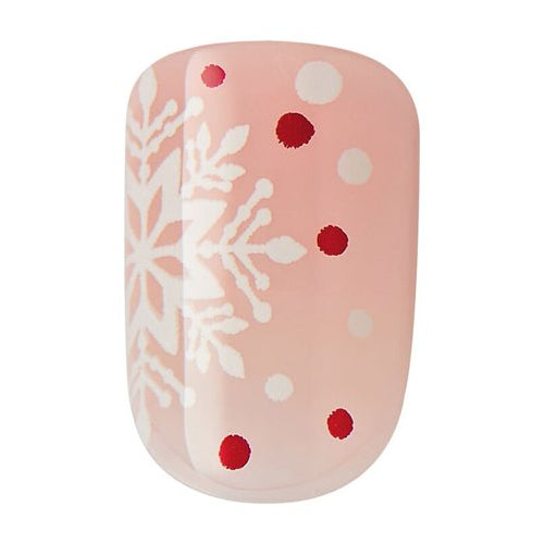 imPRESS Holiday Press-On Nails, Snowy Village, Neutral, Short, Square Shape, 30 Ct.