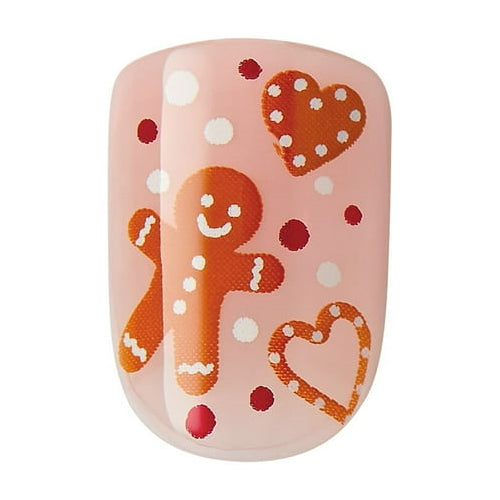imPRESS Holiday Press-On Nails, Snowy Village, Neutral, Short, Square Shape, 30 Ct.