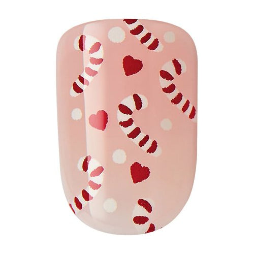 imPRESS Holiday Press-On Nails, Snowy Village, Neutral, Short, Square Shape, 30 Ct.