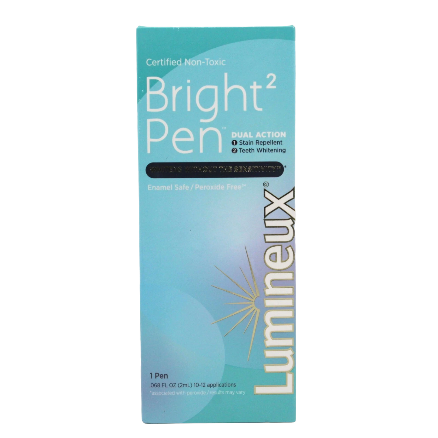 Lumineux 2-in-1 Whitening Pen (1 Pack) Enamel Safe and Clinically Proven to Whiten Without The Sensitivity - Removes Coffee, Tea, and Smoking Stains