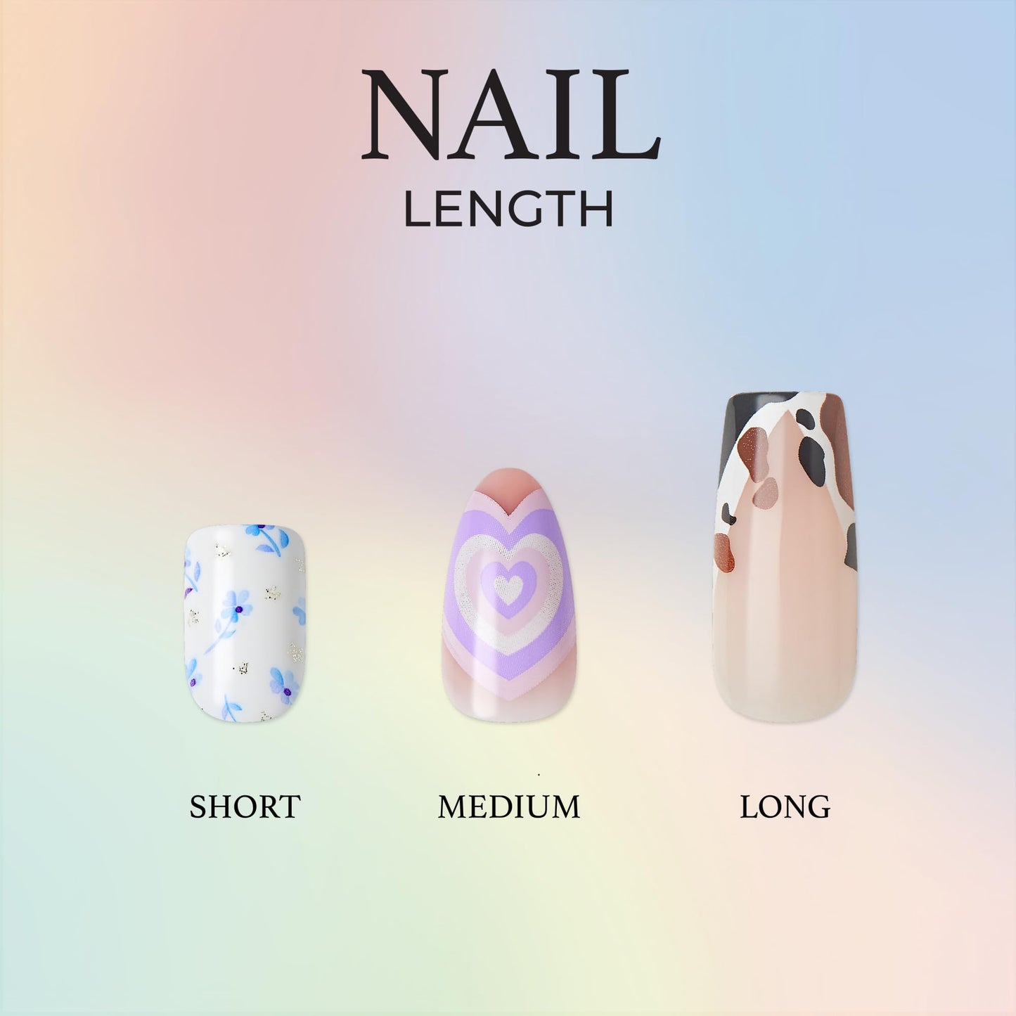 KISS Voguish Fantasy, Press On Nails, Nail glue included, Long Size, Includes 28 Nails, 2g glue, 1 Manicure Stick, 1 Mini File KVF04