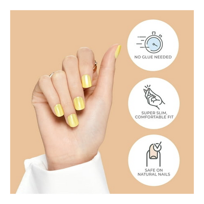 imPRESS Glazed Donut Press-On Nails, No Glue Needed, Pink, Medium Almond Shape, 30 Ct.