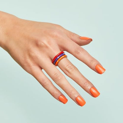 KISS imPRESS Color Press-On Nails Polish-Free Manicure Set, ‘Sweet Mango’, 30 Chip-Proof, Smudge-Proof Fake Nails