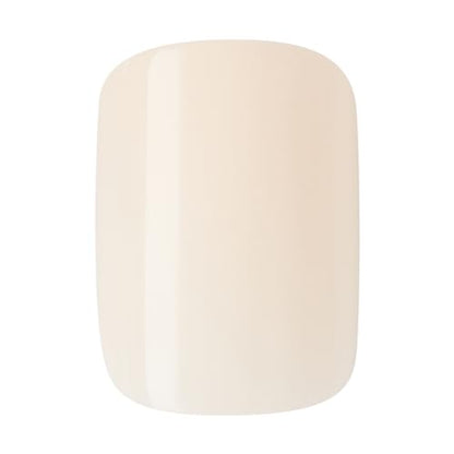 KISS Gel Fantasy Press On Nails, Nail glue included, 'Bookworm', Off White, Short Lenth, Almond Shape, Includes 28 Nails, 2g Glue, 1 Manicure Stick, 1 Mini File, 1 Adhesive Tab