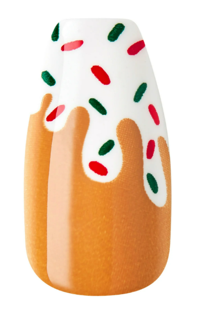 KISS Special Design Limited Edition, Medium Size, Holiday Fake Nails, Holly Jolly, 28 Pieces
