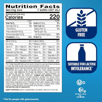 Ensure Original Milk Chocolate Nutrition Shake | Small Meal Replacement Shake | Ready To Drink | 9g Protein, 27 Vitamins and Minerals | 8 fl oz - 6 Pack