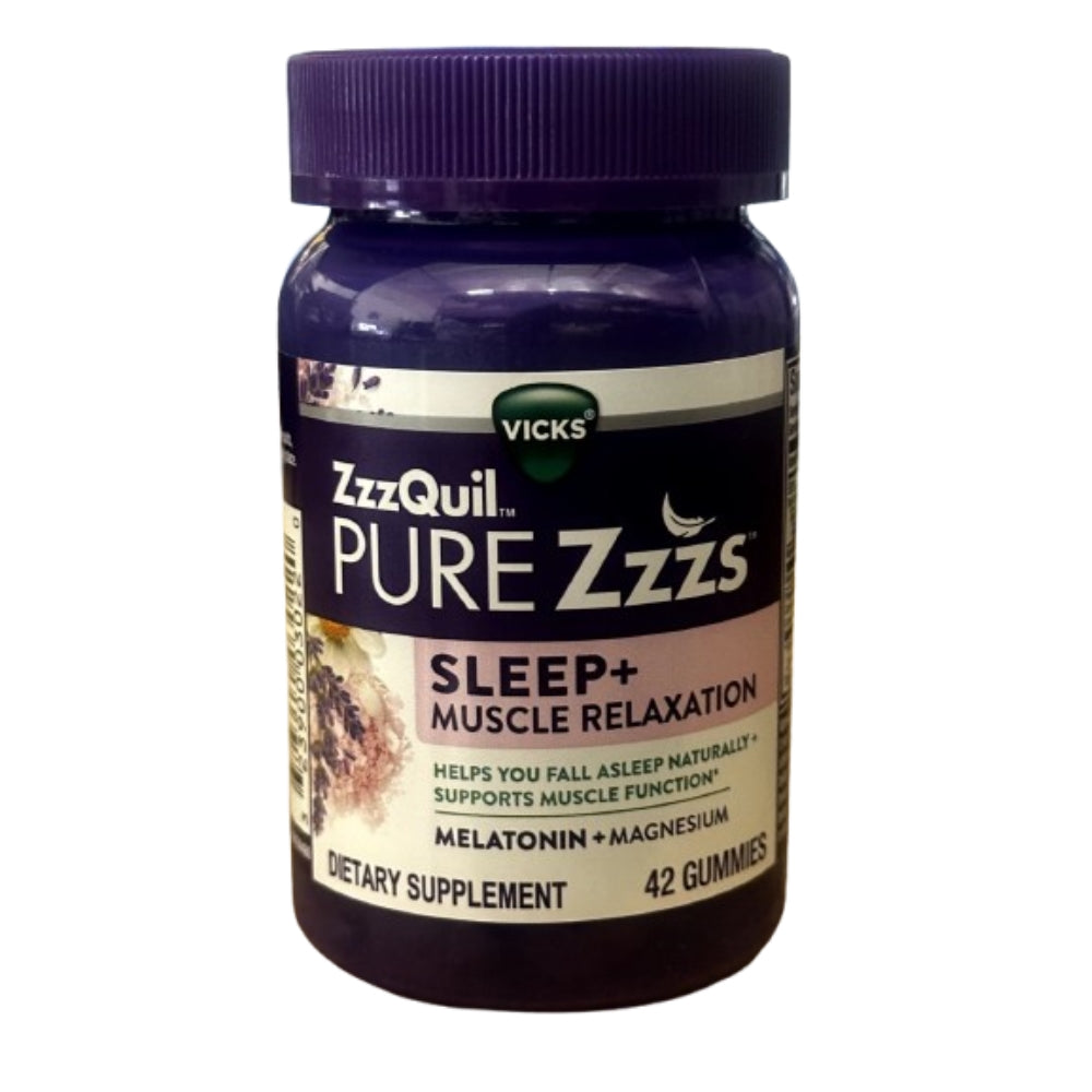 PURE Zzzs Sleep+ Muscle Relaxation Melatonin Sleep Aid Gummies 42