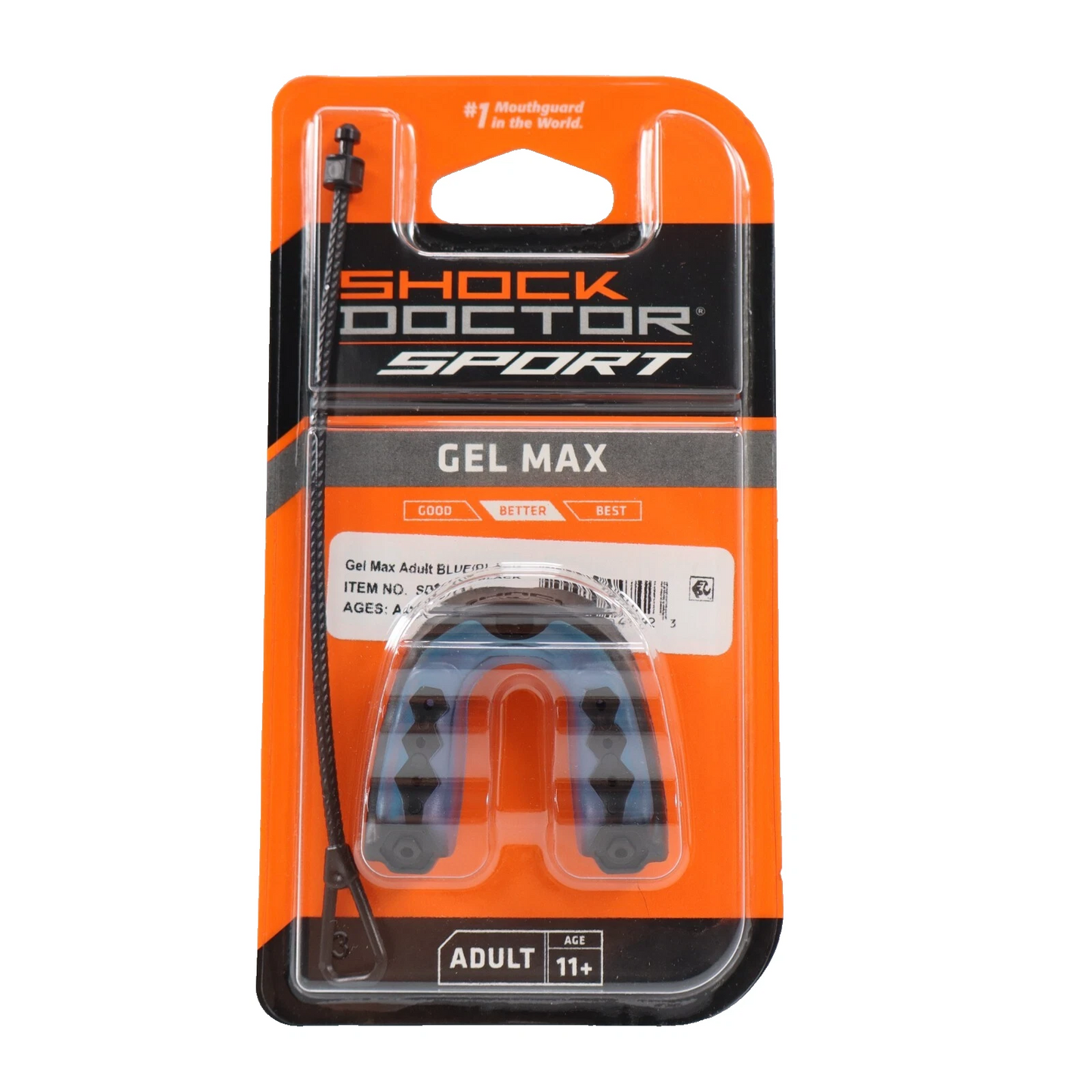 Shock Doctor Sport | Gel Max Protective Mouthguard | Adult | Black