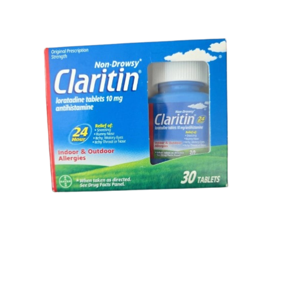 Claritin 24 HR Non Drowsy Allergy Medicine, Loratadine antihistamine tablets, 30 Ct