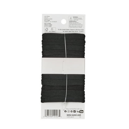 2 Pack - Scunci No Damage Hosiery Ponytail Hair Ties, Black, All Day Medium Hold, 24 Total Count
