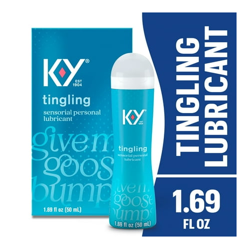 K-Y Tingling Sensorial Personal Lubricant, Water Based Lube For Sexual Wellness, Vaginal Moisturizer,1.69 fl oz