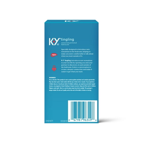 K-Y Tingling Sensorial Personal Lubricant, Water Based Lube For Sexual Wellness, Vaginal Moisturizer,1.69 fl oz