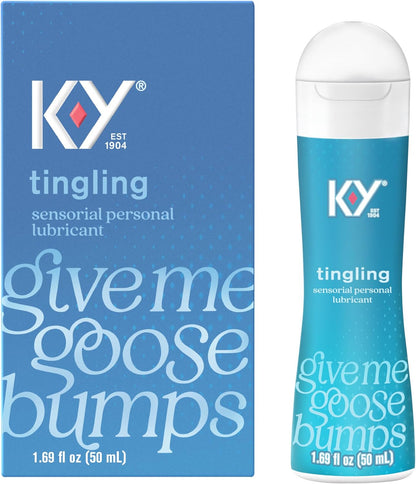 K-Y Tingling Sensorial Personal Lubricant, Water Based Lube For Sexual Wellness, Vaginal Moisturizer,1.69 fl oz