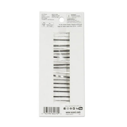 Scunci Pearl and Crystal Embellishment Bobby Pins, Silver, 20 Count