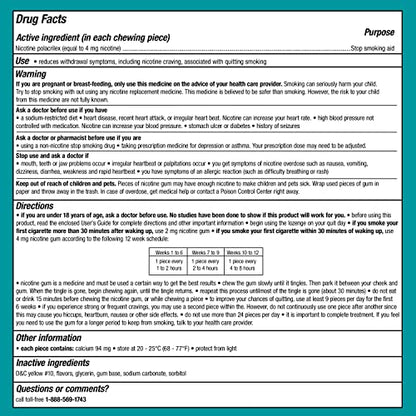 Nicorette Nicotine Gum to Help Stop Smoking, 4 mg, Original Stop Smoking Aid - 170 Count