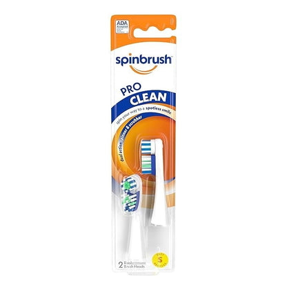 Spinbrush Pro Clean "Soft" Brush Replacement heads fits all PRO Handles