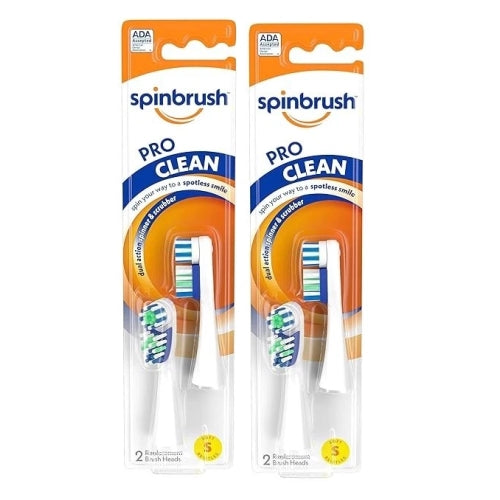 Spinbrush Pro Clean "Soft" Brush Replacement heads fits all PRO Handles