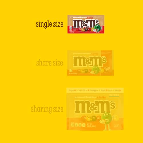 M&M’S Peanut Butter & Jelly Candy Bag, Single Size, 1.63 Oz Pack