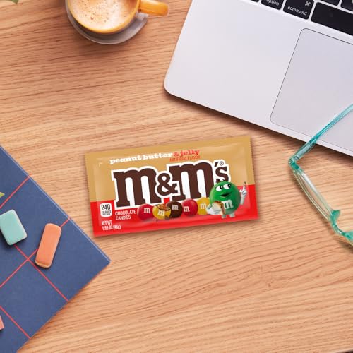M&M’S Peanut Butter & Jelly Candy Bag, Single Size, 1.63 Oz Pack