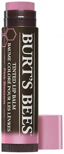 Burts Bees 100% Natural Tinted Lip Balm, Pink Blossom with Shea Butter & Botanical Waxes 1 Tube