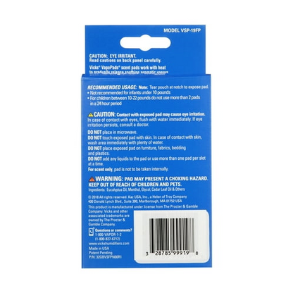 Vicks Scent Pad Replacements 12 Pack, VSP-19FP