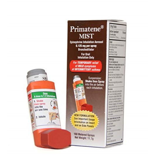 Primatene MIST Epinephrine Oral Inhalation Aerosol, 160 Metered Sprays, 11.7g