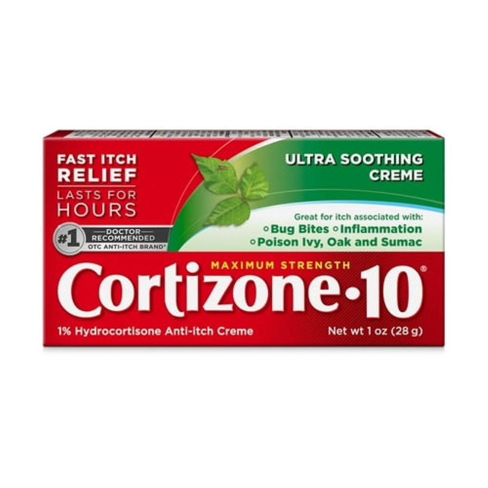 Cortizone-10 Ultra Moisturizing 1% Hydrocortisone Anti Itch Cream and Bug Bite Relief, Maximum Strength, 1 oz