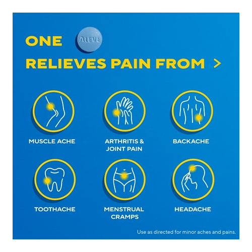Aleve Back & Muscle Pain Reliever Naproxen Sodium Tablets, 90 Count
