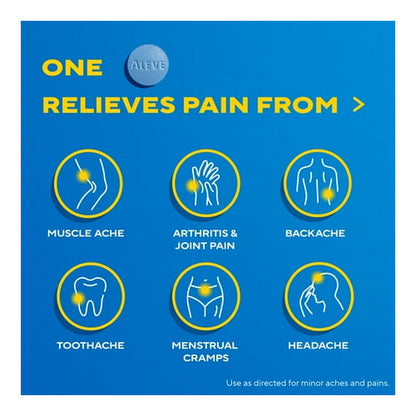 Aleve Back & Muscle Pain Reliever Naproxen Sodium Tablets, 90 Count