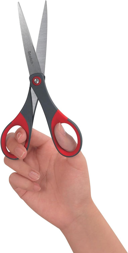 3M Scotch Precision Scissors with 6" Blades, Red