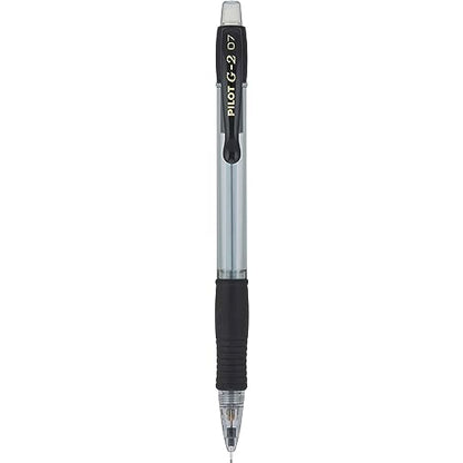 Pilot G2 Mechanical Pencils, 0.7mm HB Lead, Black/Clear Barrels, 8 Pack
