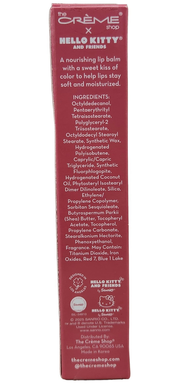 Hello Kitty The  Crème Shop Hello Lippy Tinted Lip Balm Cocoa Flavor Shea Vitamin E