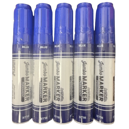 LOT OF 3  Art Skills Jumbo Chisel Tip Marker Permanent BLUE
