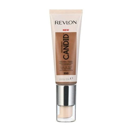 Revlon PhotoReady Candid Natural Finish Anti-Pollution Foundation, 550 Mocha, 0.75 fl oz.