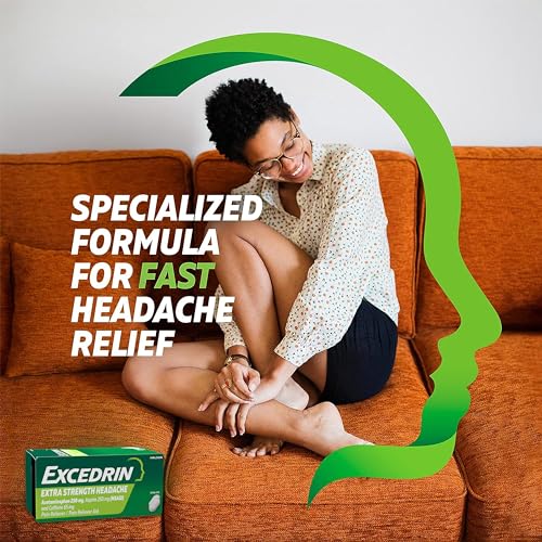 Excedrin Extra Strength Caplets for Headache Pain Relief, Acetaminophen 250mg, Aspirin 250mg, Caffeine 65mg, Pain Reliever, 24 count