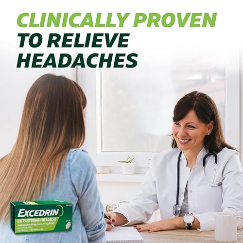 Excedrin Extra Strength Caplets for Headache Pain Relief, Acetaminophen 250mg, Aspirin 250mg, Caffeine 65mg, Pain Reliever, 24 count