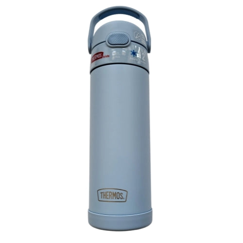THERMOS FUNTAINER 16 Ounce Stainless Steel Vacuum Insulated Bottle, LT BLUE, NEW