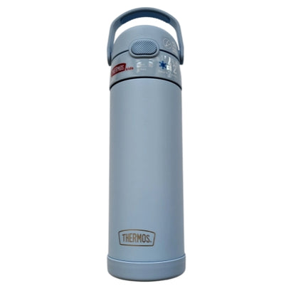 THERMOS FUNTAINER 16 Ounce Stainless Steel Vacuum Insulated Bottle, LT BLUE, NEW