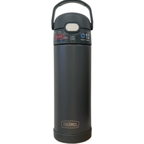 THERMOS FUNTAINER 16 Ounce Stainless Steel Vacuum Insulated Bottle, Dark Grey