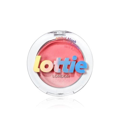 Lottie London Ombré Blush in Exposed, Lightweight & High Pigmented Powder Blusher for a Healthy Flush of Natural, Buildable Color 2.5g