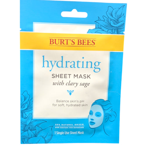 5 x Burt's Bees Hydrating Face Mask, Single Use Sheet Mask