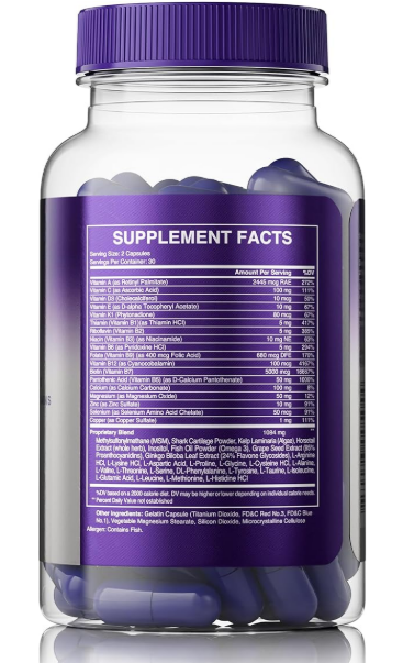 The Mane Choice MANETABOLISM Plus Healthy Hair Growth Vitamins - Supplements for Longer, Thicker, Healthier Hair - Hair Skin & Nails Vitamins for Women & Men (60 Capsules) Packaging May Vary