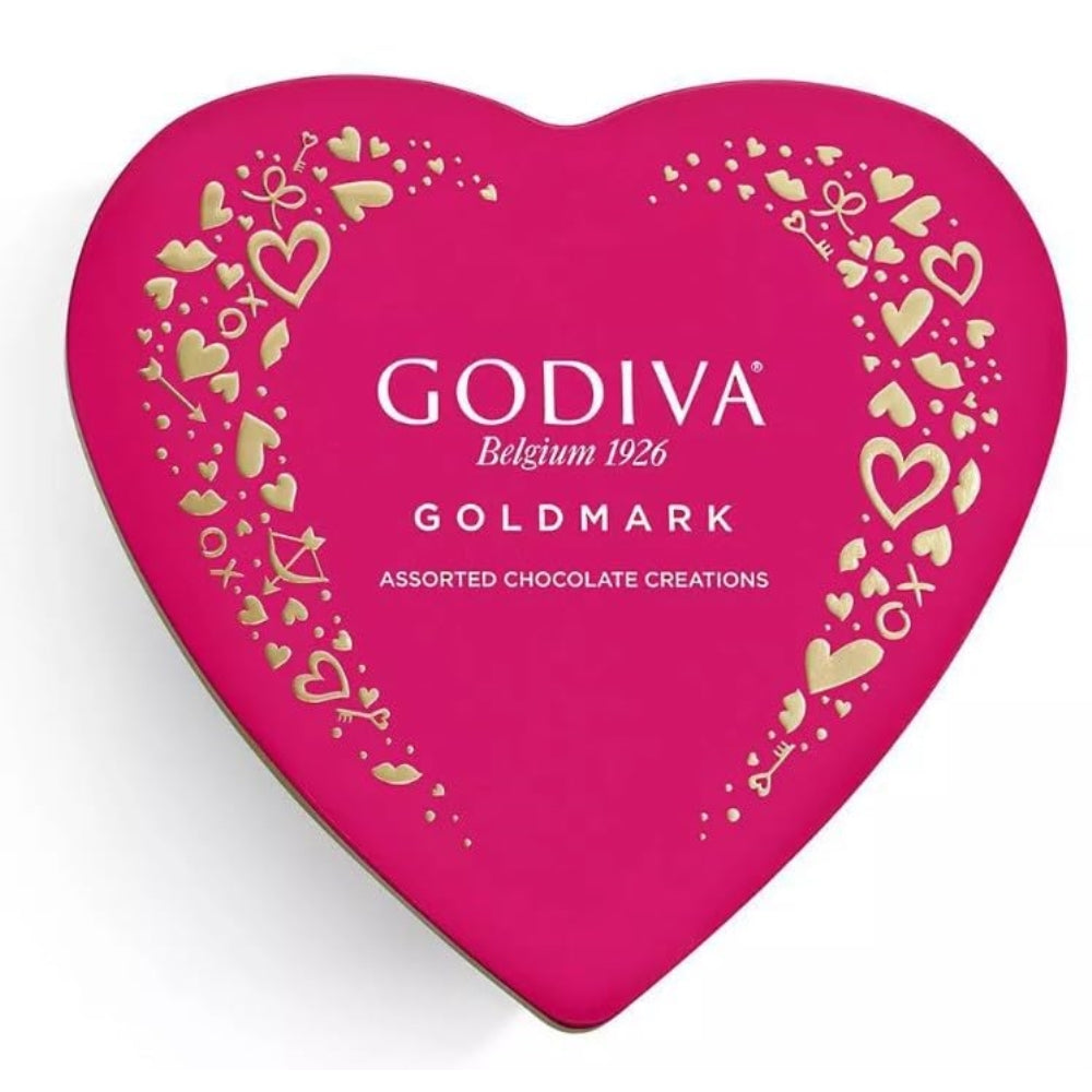 Godiva Goldmark Assorted Chocolate Heart Box 9 Pieces