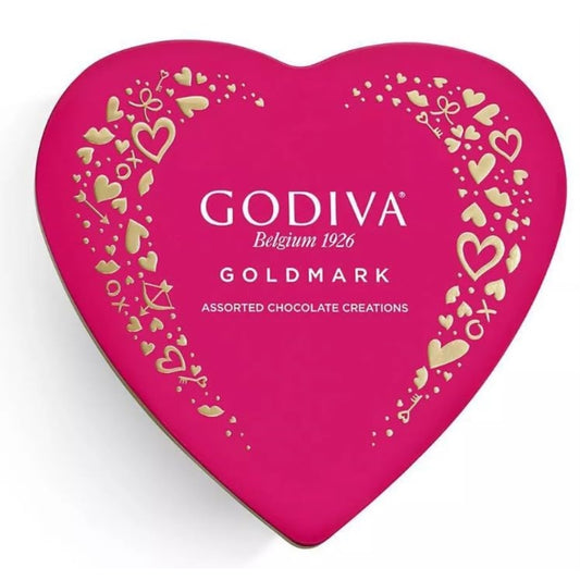 Godiva Goldmark Assorted Chocolate Heart Box 9 Pieces
