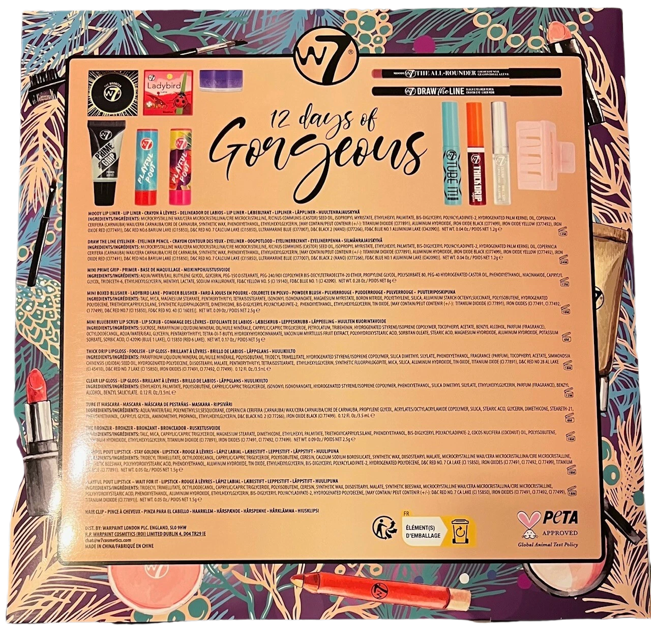 W7 12 Days of Gorgeous 12 Beautiful Cosmetic Treats