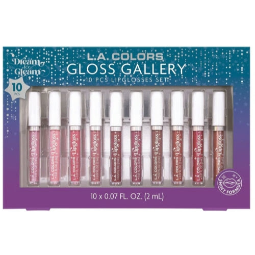 L.A. Colors Gloss Gallery 10 pc. Lip Gloss Set – BRAND NEW IN BOX
